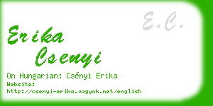 erika csenyi business card